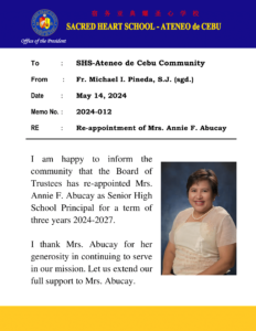 Re-appointment of Mrs. Annie F. Abucay